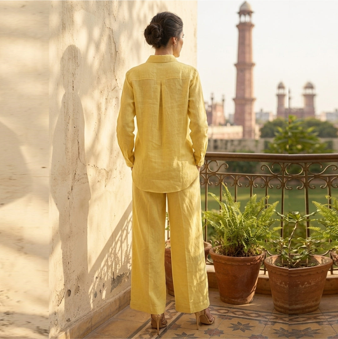 Lemon Lawn Cord Set 2-Piece