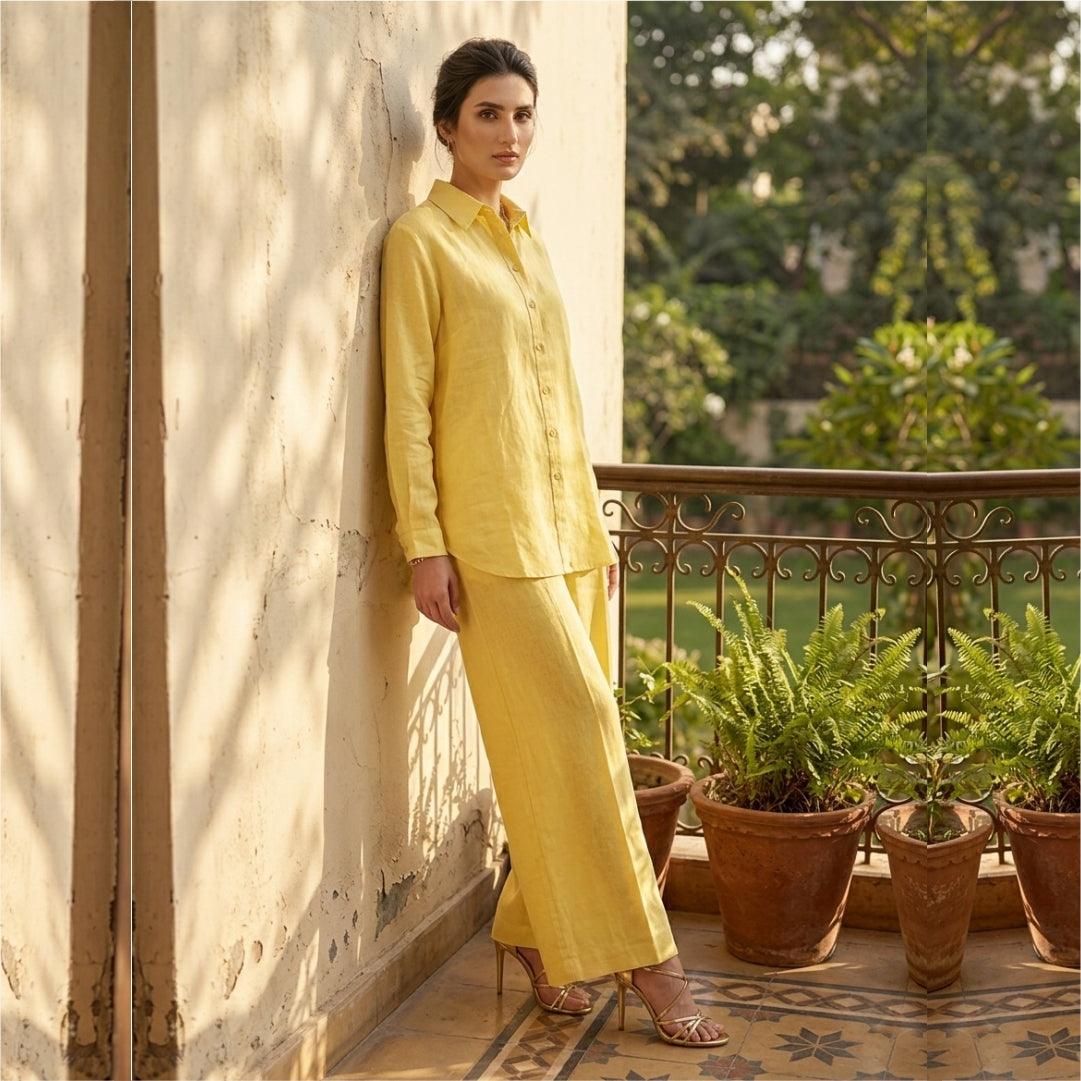 Lemon Lawn Cord Set 2-Piece