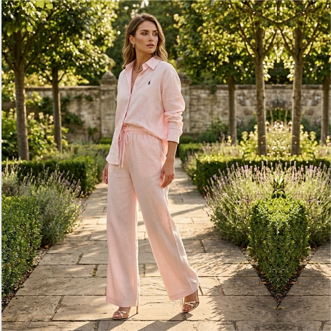 Light Pink Polo Lawn Cord Set   2-Piece
