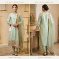 Embrioded Long Shirt with trouser & dupatta 3-piece